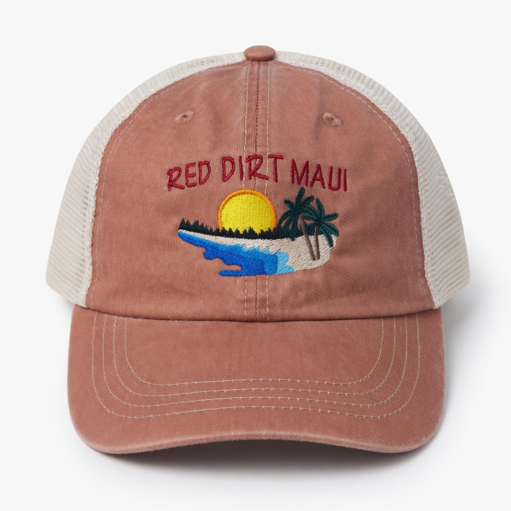 Beach Scene Trucker Hat - Red Dirt Maui