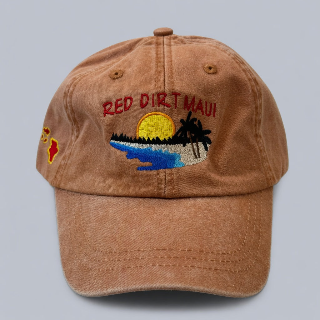 Beach Scene Hat - Red Dirt Maui